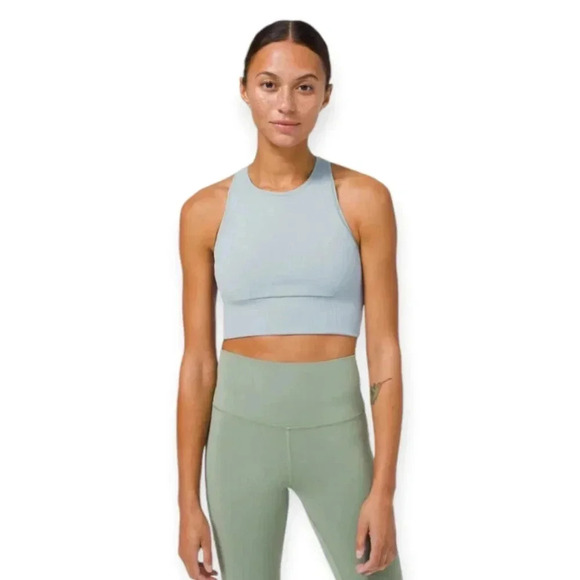 Lululemon Ebb to Train Bra Medium Support C/D Cup in Chambray Blue 4 - Picture 16 of 16